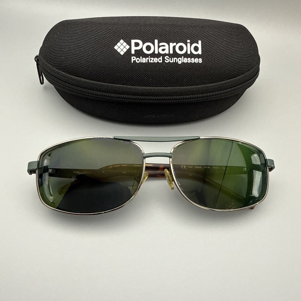 Polaroid Sunglasses Authentic PLD 2040/S- Gun Metal Aviator VXTRC 59/15-135&Case